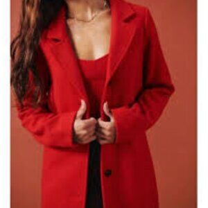 Abercrombie & Fitch Dad Coat in Red